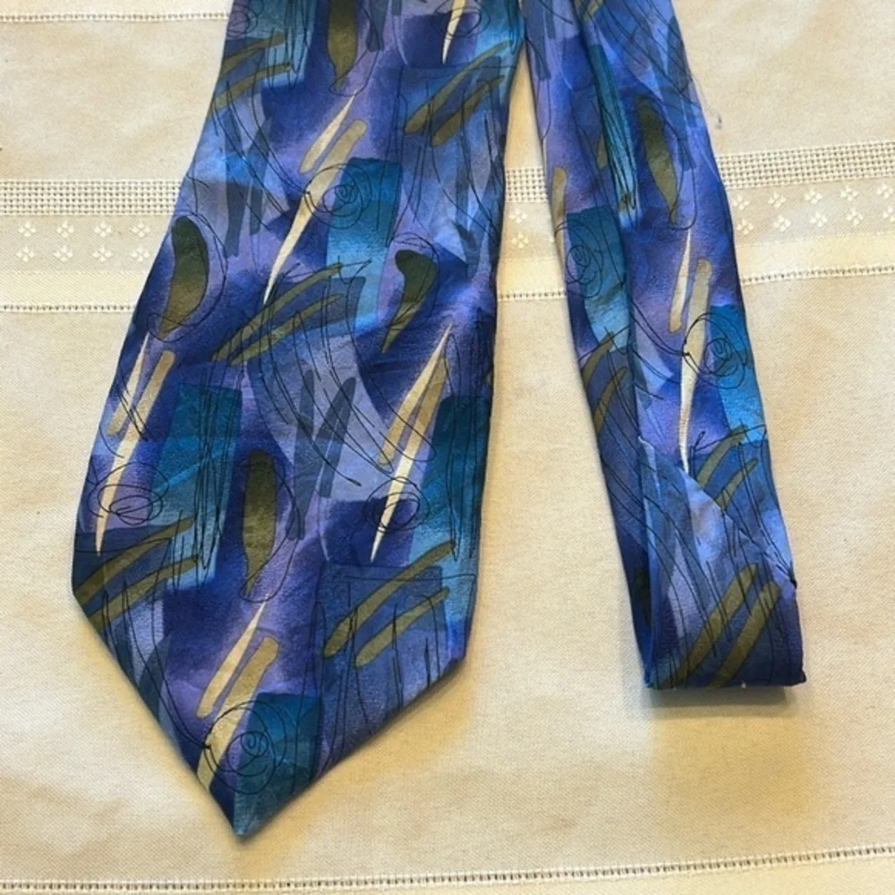 J.GARCIA Tie Paris in the Rain tie 100% SILK Abstract Grateful Dead Neck Tie